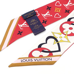 Louis Vuitton Scarf Bandeau BB My True Rouge Women's Red White Silk Heart M78117