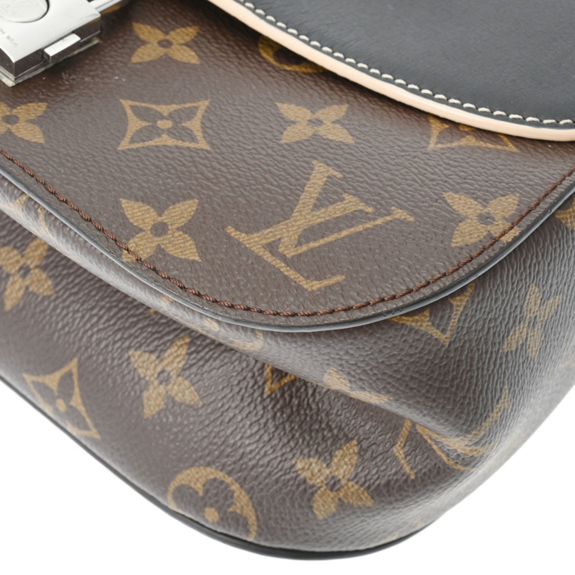 LOUIS VUITTON Louis Vuitton Monogram Chain It PM Noir M44115 Women's Canvas Handbag