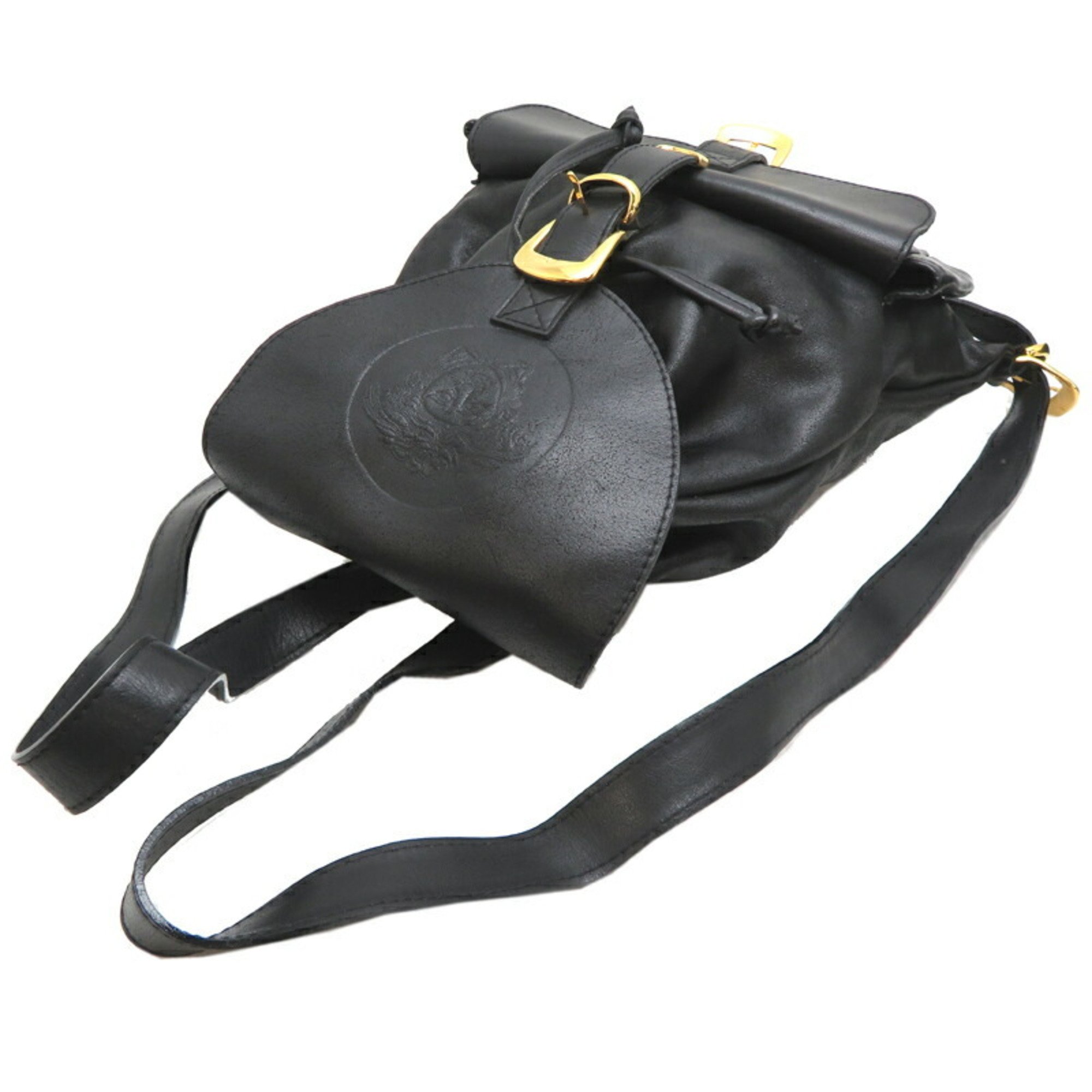 Versace Medusa Backpack Women's Rucksack/Daypack Leather Black