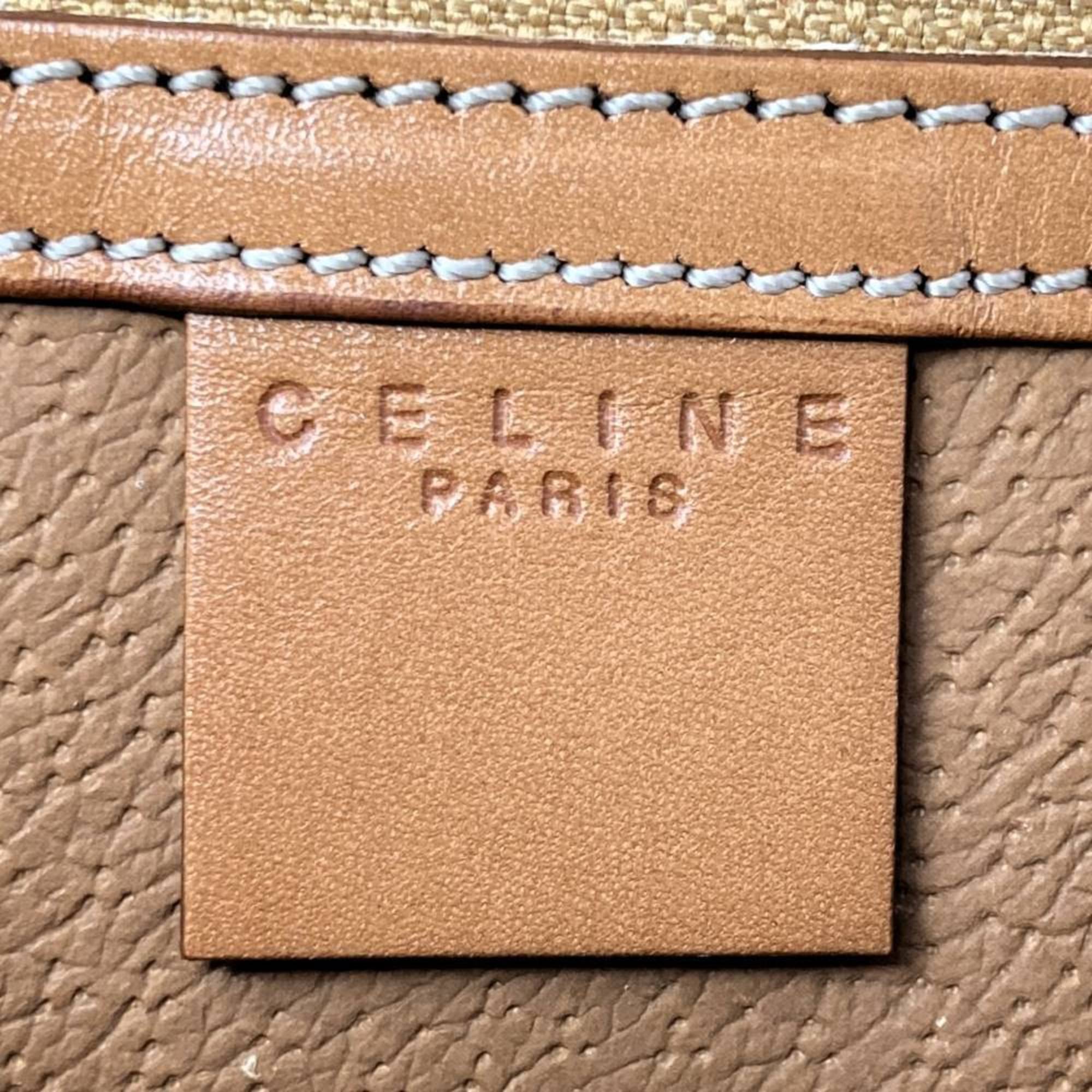 Celine handbag tote bag macadam pattern brown women's MC98/2 CELINE