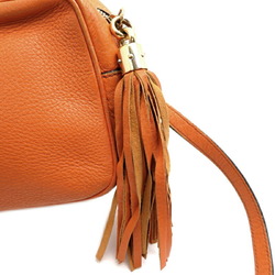 Gucci Soho Small Disco Women's Shoulder Bag 308364 Leather Orange