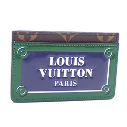 Louis Vuitton Card Case Monogram Porte Carte Sample M82693 Navy x Green Women's Men's