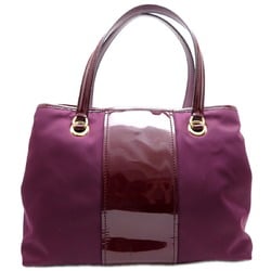 Salvatore Ferragamo Vara Ribbon Women's Tote Bag FJ-21 E166 Nylon Purple