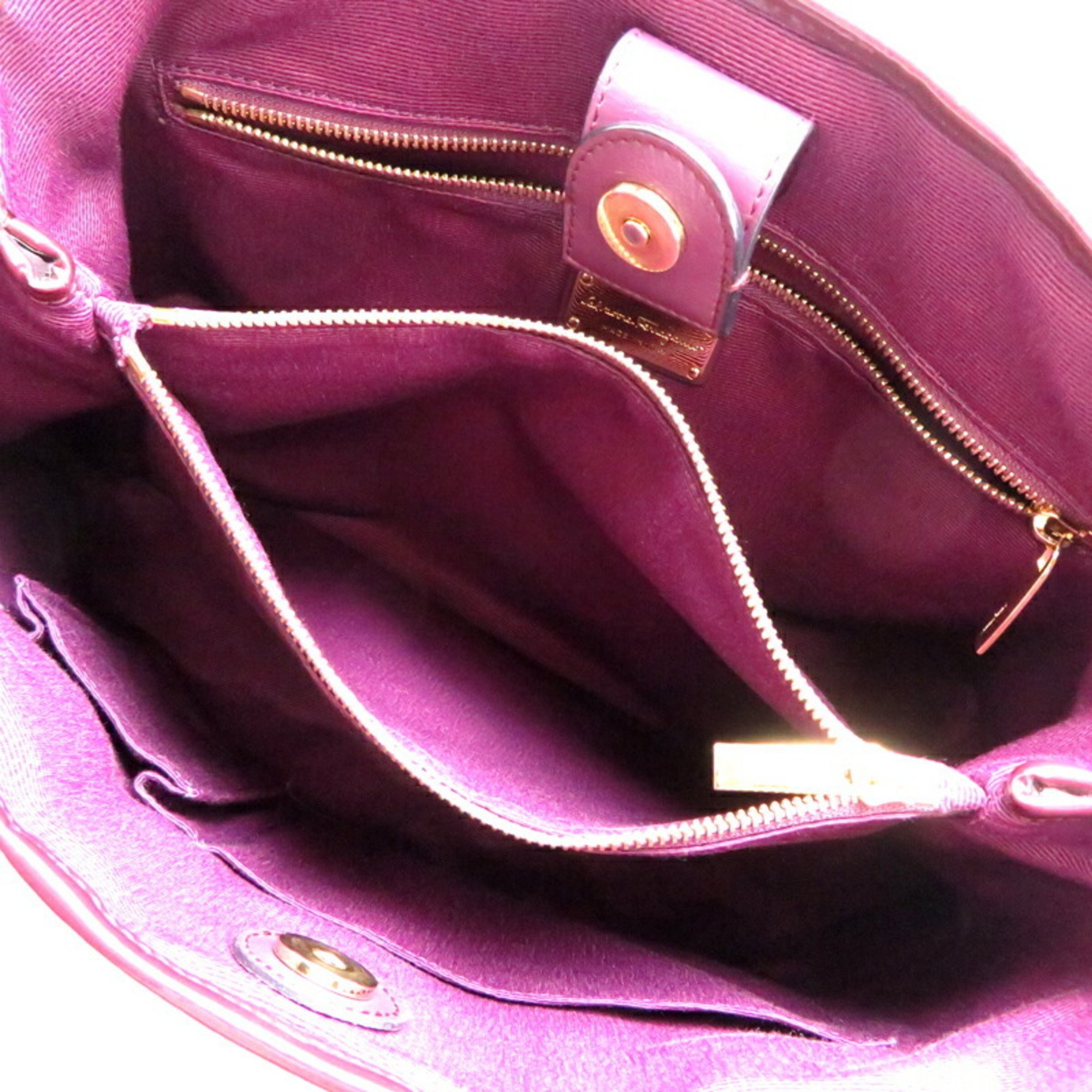 Salvatore Ferragamo Vara Ribbon Women's Tote Bag FJ-21 E166 Nylon Purple