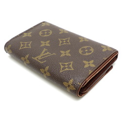 Louis Vuitton Porte Monnaie Bi-fold Tresor Women's and Men's Wallet M61730 Monogram Ebene (Brown)