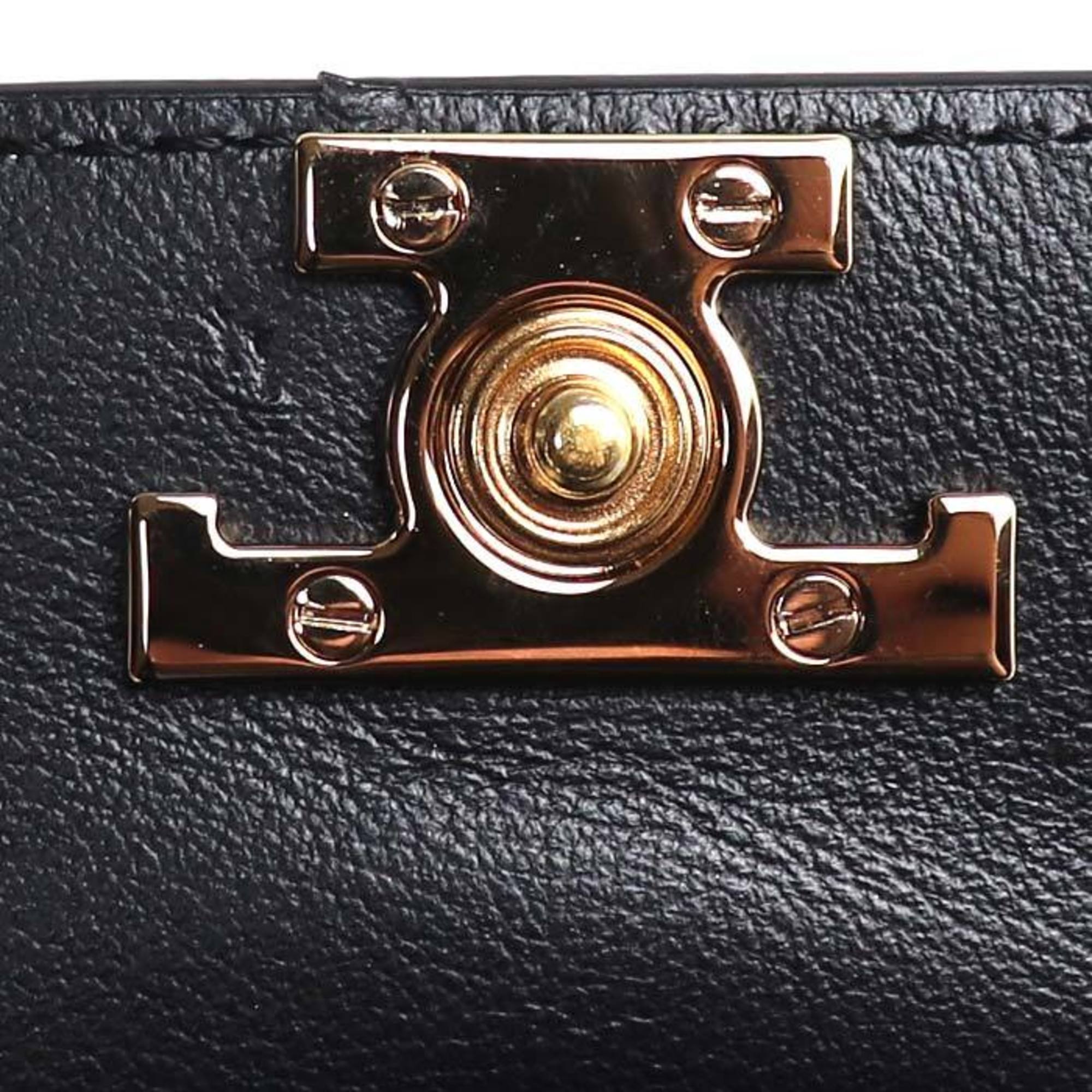 TOD'S T Timeless Leather Wallet Bi-fold Black XAWTSVB9100RORB999 Women's