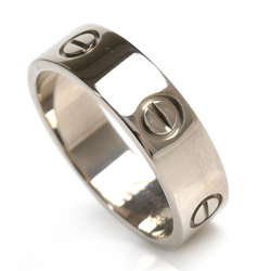 CARTIER K18WG White Gold Love Ring, Size 18.5, 59, 8.4g, Men's