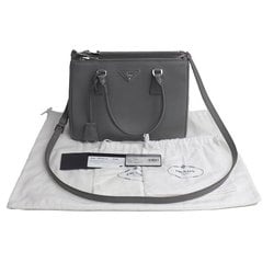 PRADA Galleria Medium 2-Way Shoulder Bag, Grey, 1BA863, Women's