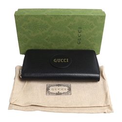 GUCCI Gucci Zip Around Long Wallet Round Black 644102 DJ20N 1000 Unisex