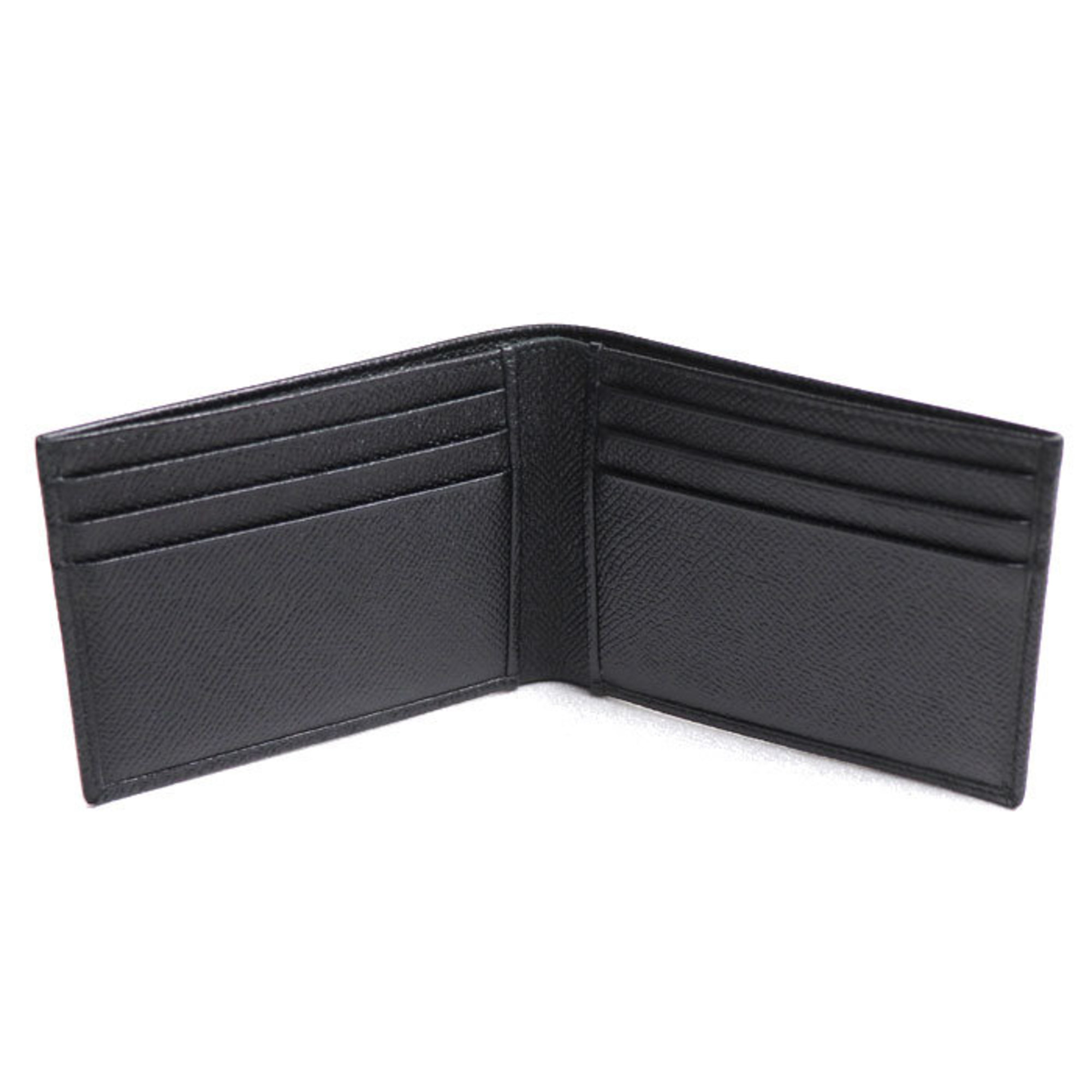 BVLGARI Classico Bi-fold Wallet Black 20313 Men's