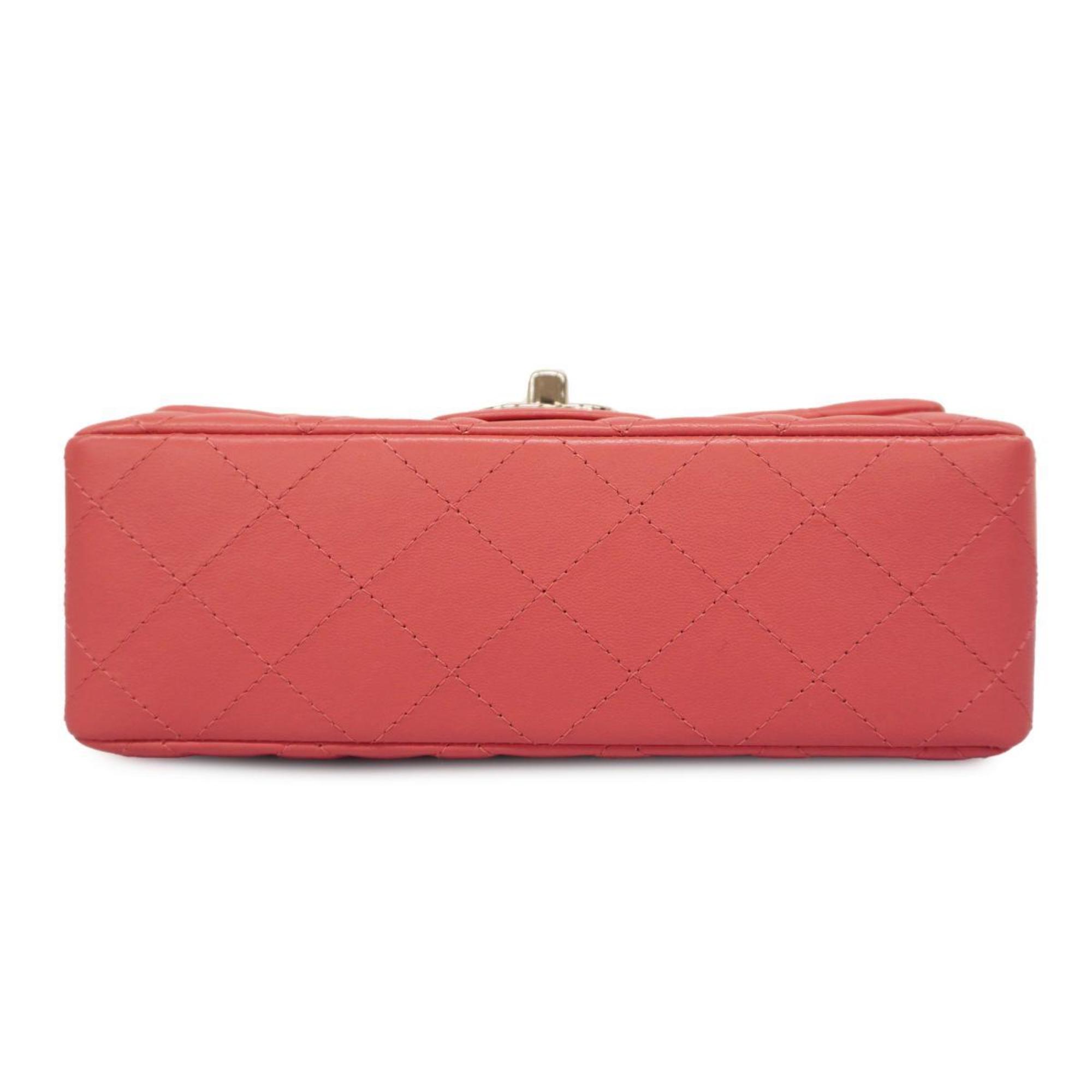 Chanel Shoulder Bag Matelasse Chain Lambskin Pink Women's