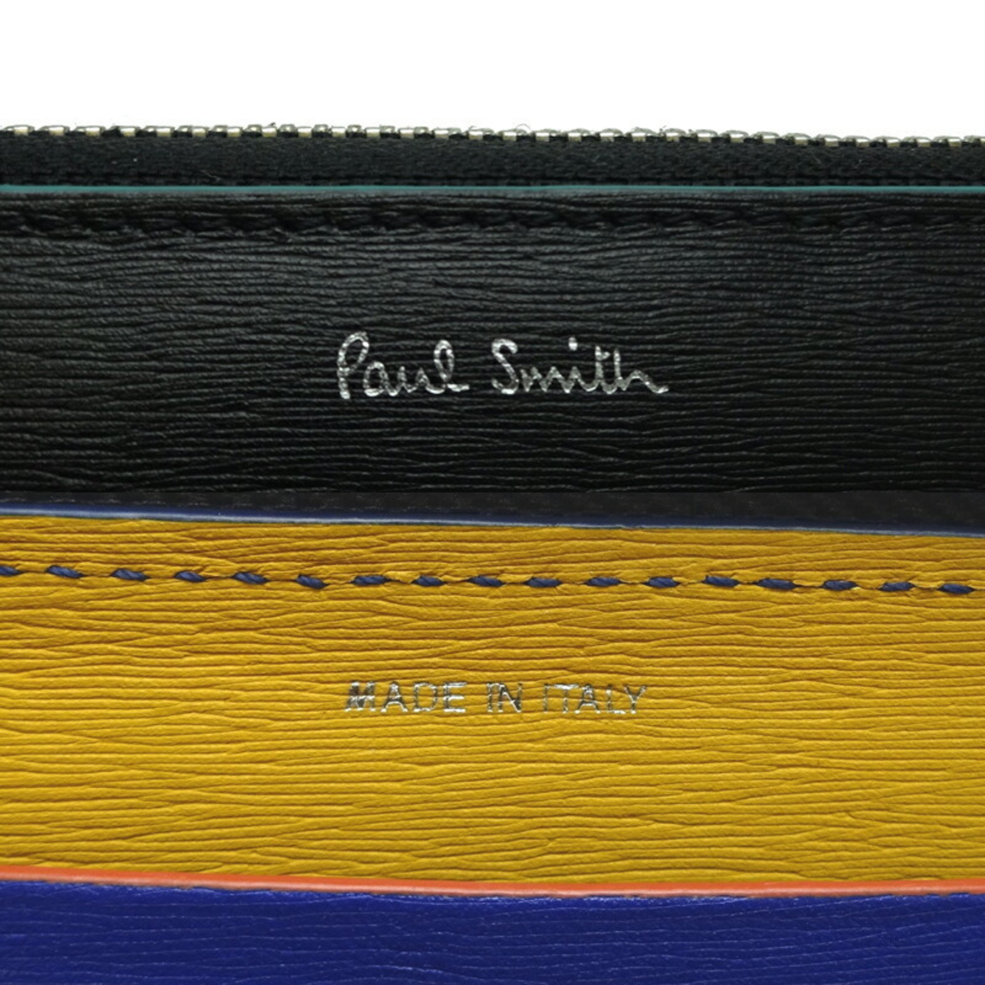 Paul Smith Round Long Wallet Women's and Men's Leather Black