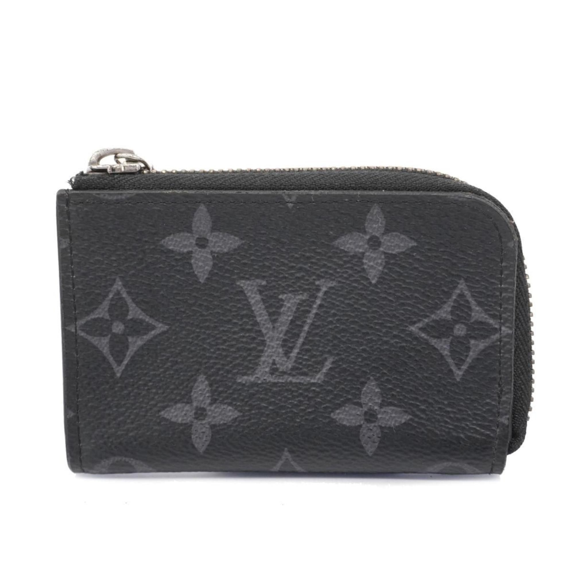 Louis Vuitton Wallet/Coin Case Monogram Eclipse Porte Monnaie Jour M63536 Black/Grey Men's
