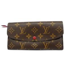 Louis Vuitton Long Wallet Monogram Portefeuille Emily M60136 Brown Rouge Ladies