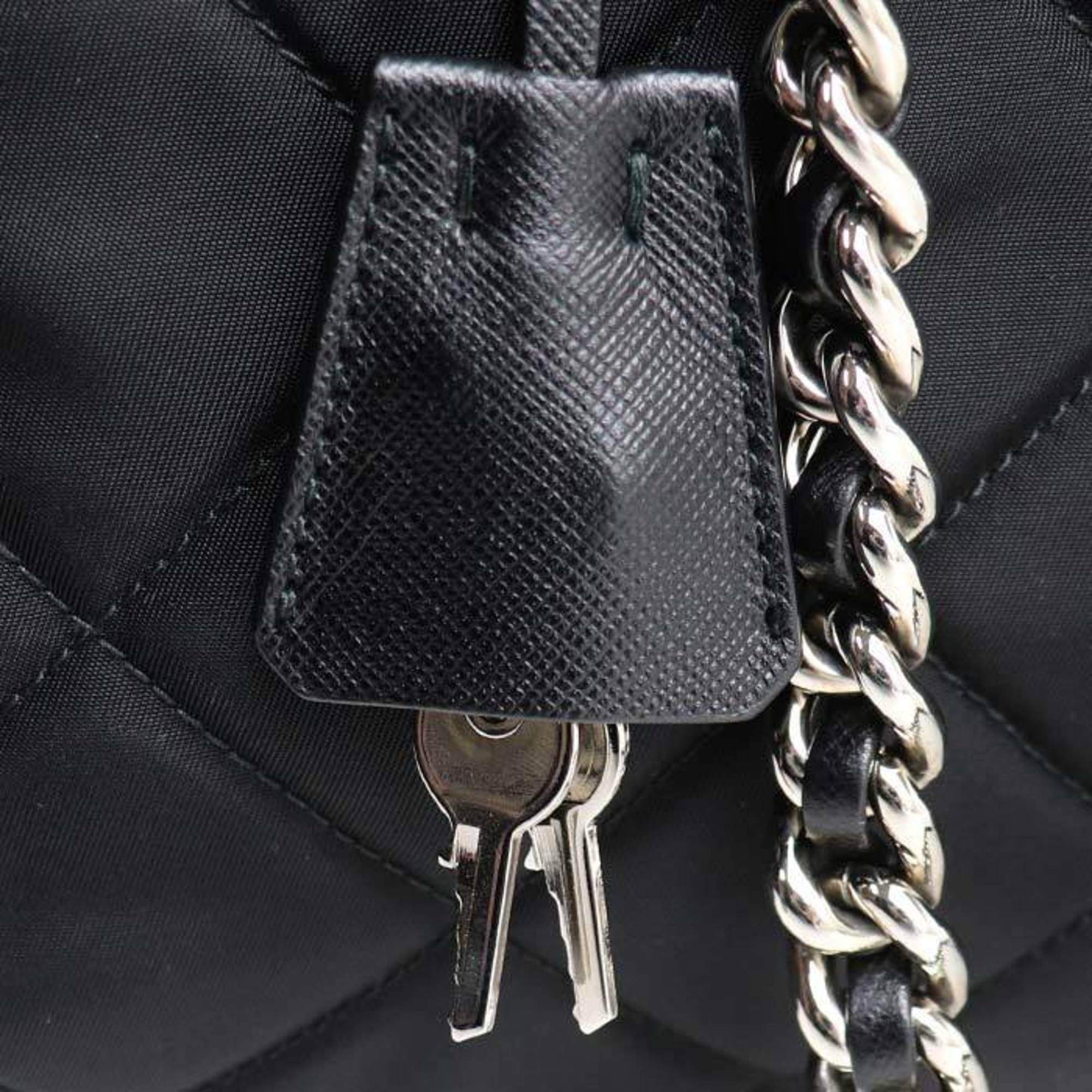 PRADA Prada Tessuto Impuntu Shoulder Bag Black BL0774 Outlet Women's