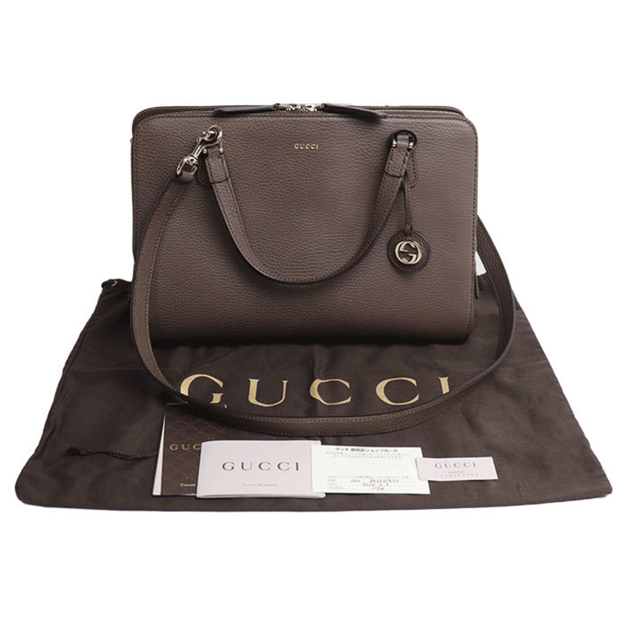 GUCCI 2-Way Shoulder Bag Dark Brown 391987 Women's