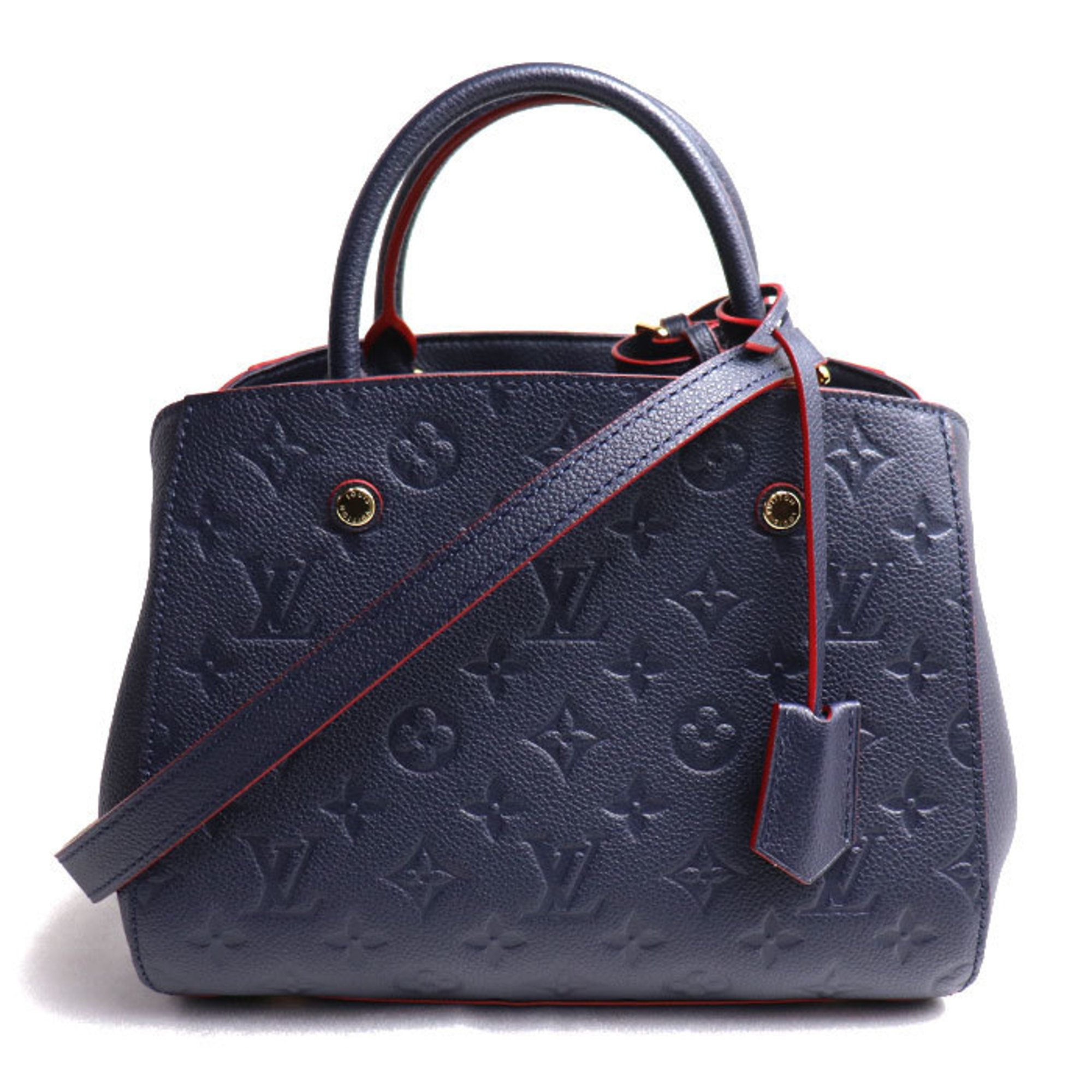 LOUIS VUITTON Louis Vuitton Montaigne BB 2-Way Shoulder Bag Empreinte Navy M42747 Women's