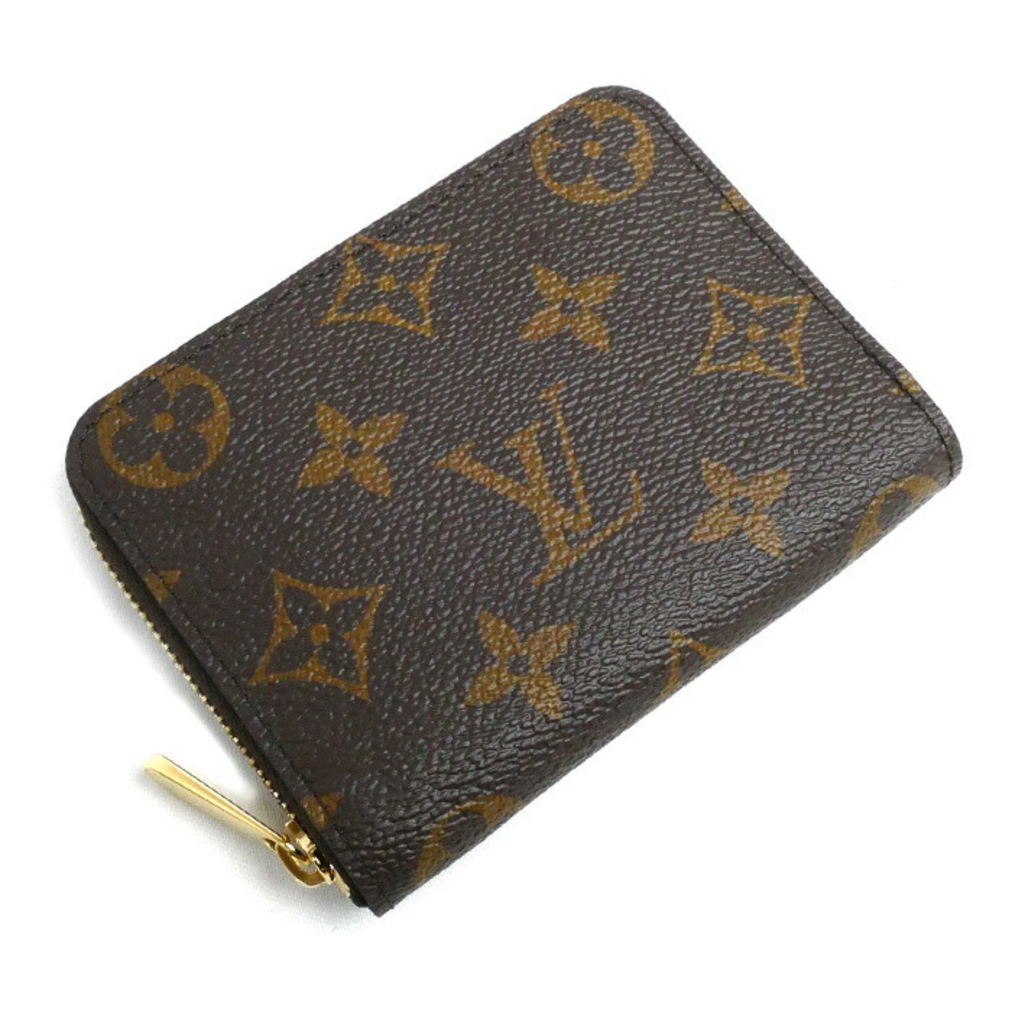 LOUIS VUITTON Louis Vuitton Zipper Coin Purse Case Monogram Brown M60667 IC Chip Women's