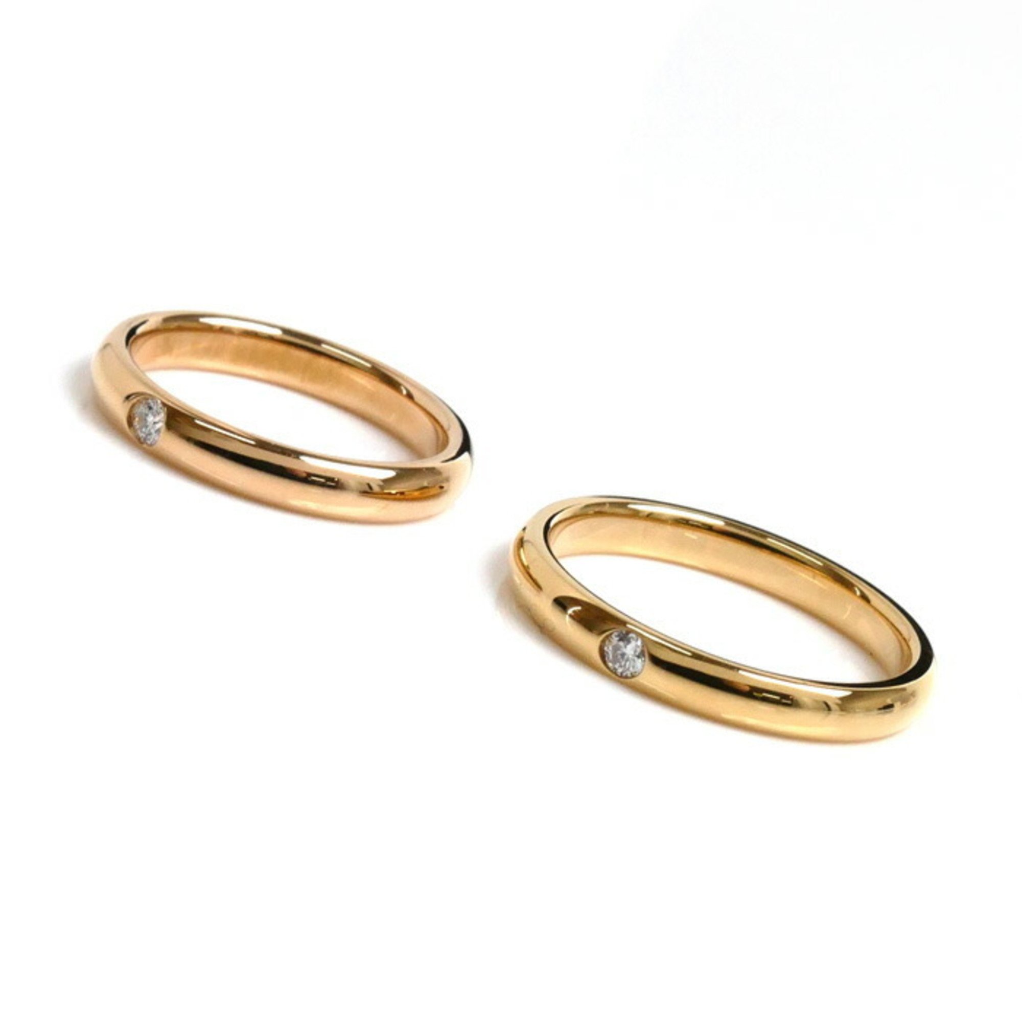 HARRY WINSTON Harry Winston K18PG Pink Gold Ring Round Marriage 1P Diamond WBDRRDBZ3MM Total 7.7g Size 15.5 10 Unisex