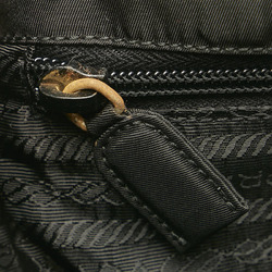 Prada Embroidered Handbag Black Nylon Women's PRADA