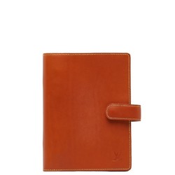 Louis Vuitton Agenda MM Notebook Cover 6 Holes R20473 Nomad Brown Leather Women's LOUIS VUITTON