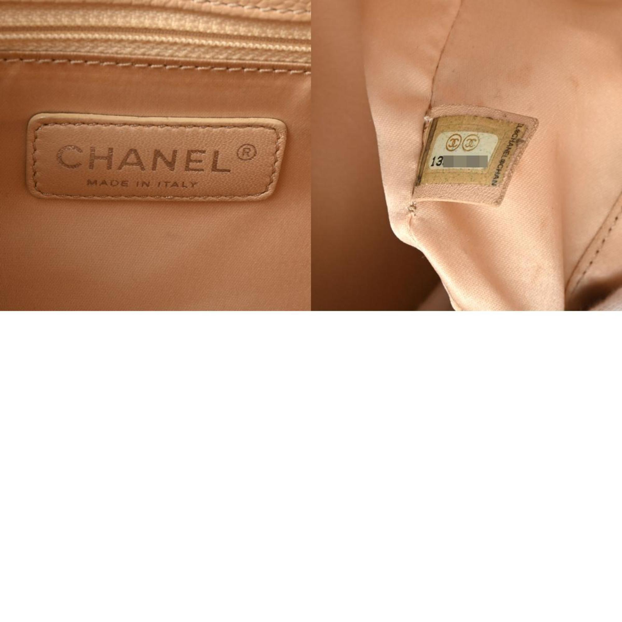 CHANEL GST Grand Tote Beige A50995 Women's Caviar Skin Bag
