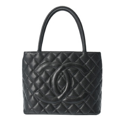 CHANEL Reproduction Tote Bag, Black, Women's, Caviar Skin, Bag