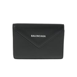 BALENCIAGA Paper Card Case Black 505238 Unisex Calfskin Business Holder