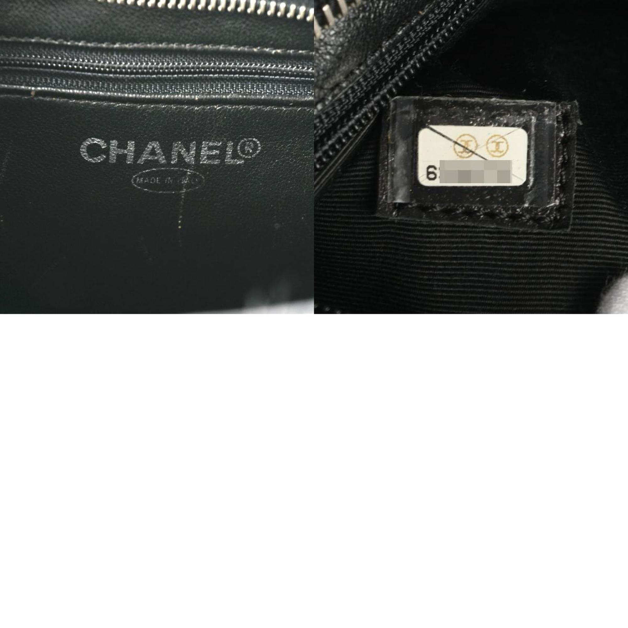 CHANEL Reprint Tote Black A01804 Women's Caviar Skin Bag