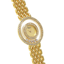 CHOPARD Happy Diamond 5P Double Bezel 20/5690 Women's YG Watch Quartz Gold Dial
