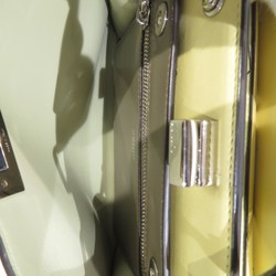 FENDI Peekaboo Selleria Handbag Greige Leather B97 Women's Men's Bag