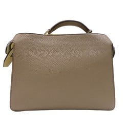 FENDI Peekaboo Selleria Handbag Greige Leather B97 Women's Men's Bag