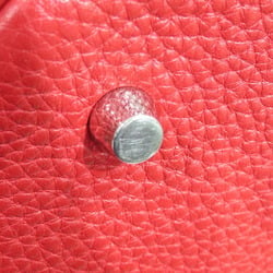 HERMES Picotin MM Handbag Rouge Cazac (Silver hardware) Taurillon P stamp A272 Women's Men's Bag Leather