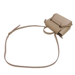 CELINE Pico Belt Bag Shoulder 194263ZVA18LT Light Taupe Grained Calfskin C10 Women's Men's Leather