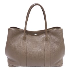 HERMES Garden PM Steeple Handbag Etoupe Negonda □Q Stamp B168 Women's Men's Bag Leather