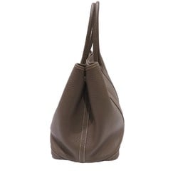 HERMES Garden PM Steeple Handbag Etoupe Negonda □Q Stamp B168 Women's Men's Bag Leather