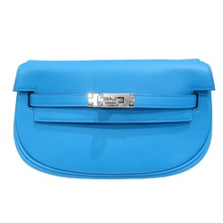 HERMES Kelly Move Shoulder Bag Blue Frida (Silver Hardware) Swift B Stamp A394 Women's Men's Leather