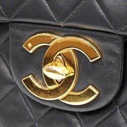 CHANEL Deca Matelasse Chain Shoulder Bag Black (G Metal Fittings) Leather 16 Women's Men's Bags