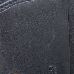 Gucci Bi-fold Wallet Double G Card Case Women's Black Leather 466492