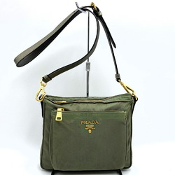 Prada Shoulder Bag, Green Nylon, Women's, PRADA