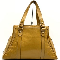 FENDI Tote Bag Shoulder Yellow Mustard Color Leather Women's