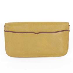 CARTIER Cartier Second Bag Leather Yellow Beige Women's
