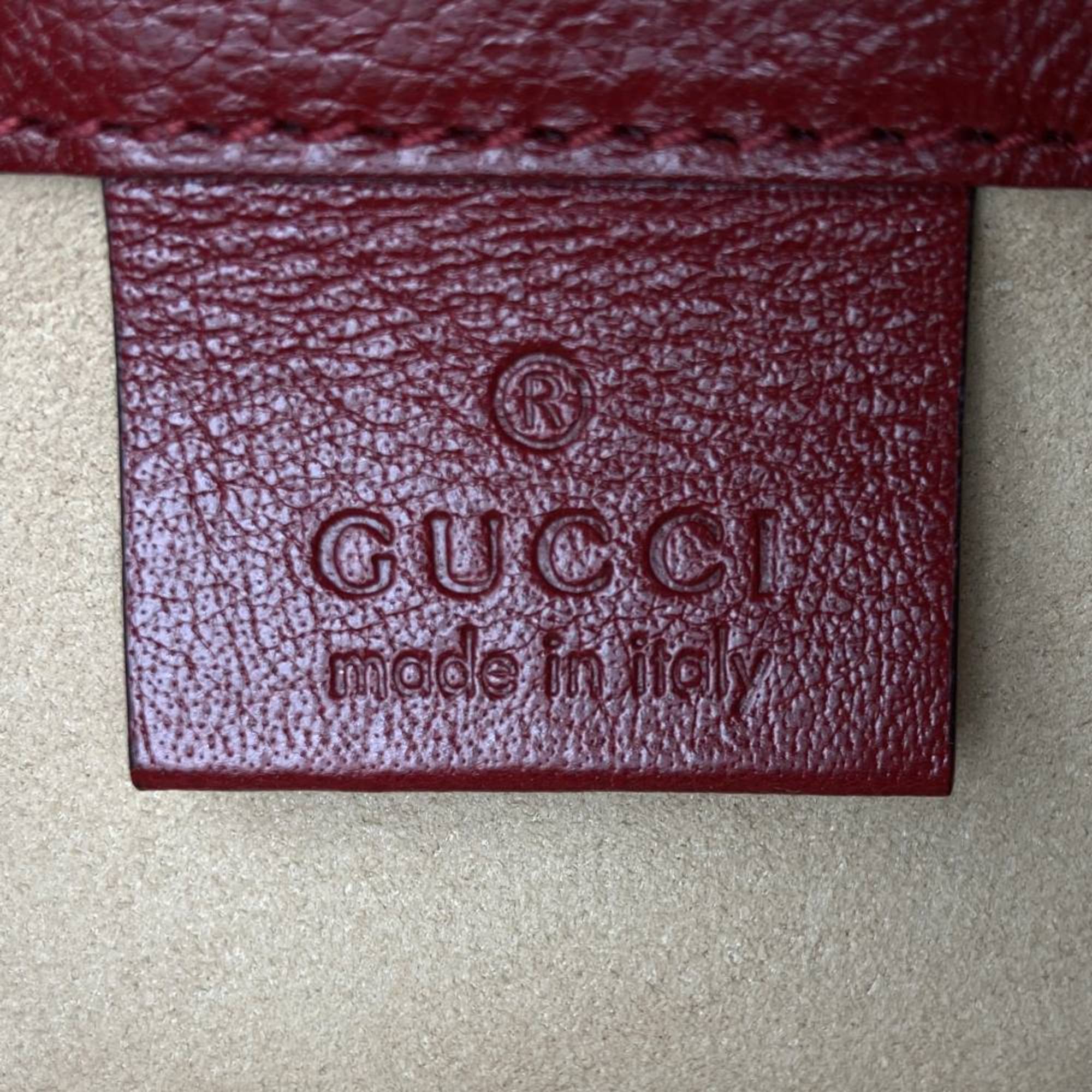 Gucci Shoulder Bag, Sherry Line, Tassel, Navy, Red, Suede, Leather, Women's, 550620, GUCCI