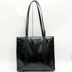PRADA Prada Tote Bag Handbag Shoulder Black Enamel Women's Fashion