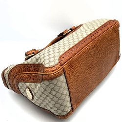 Celine Handbag Boogie Bag Macadam Pattern Beige Camel Canvas Leather Women's SASO/46 CELINE