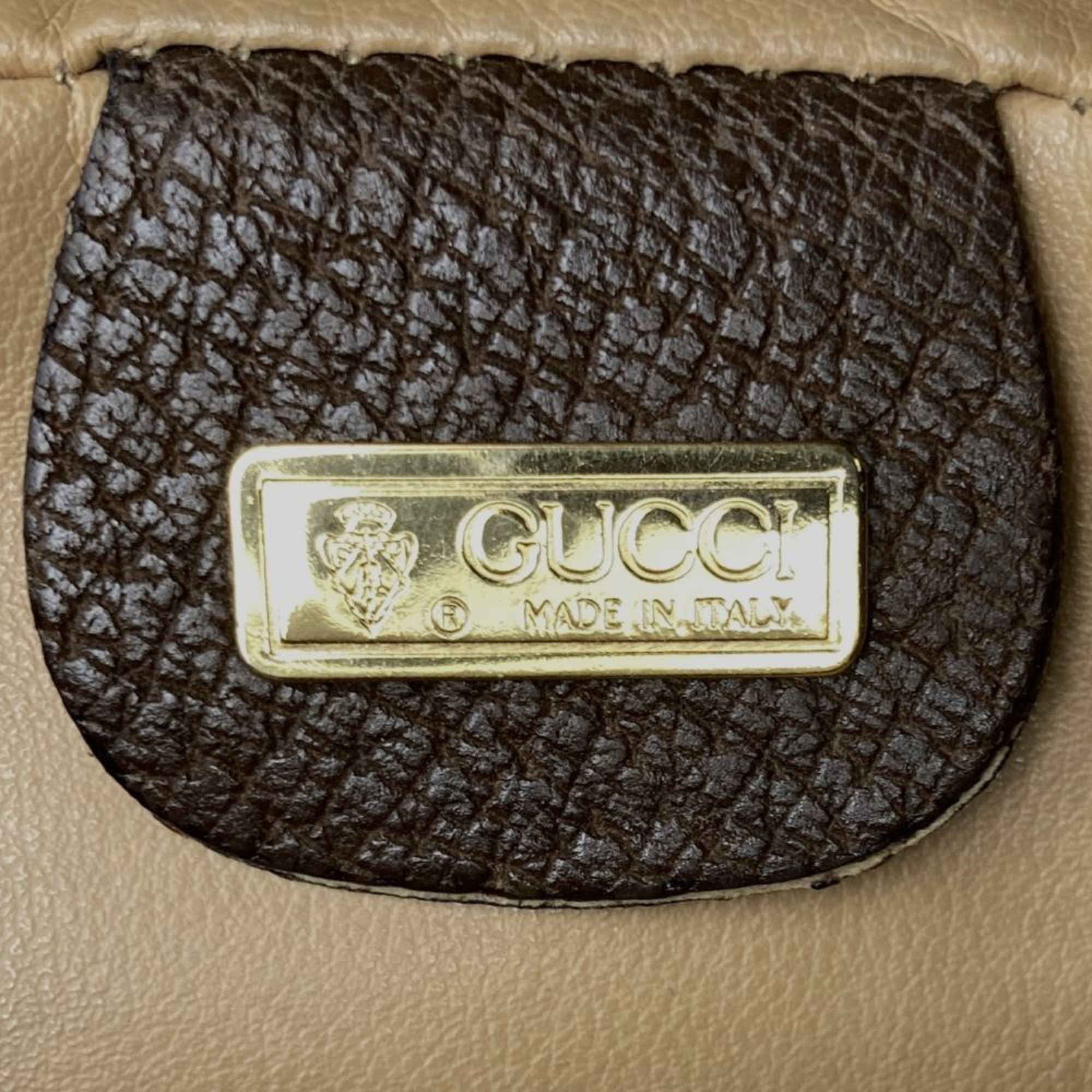 GUCCI Old Gucci 001 58 Shoulder Bag Brown GG Supreme Canvas Women's