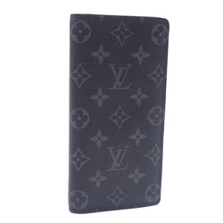 Louis Vuitton Bi-fold Long Wallet Monogram Eclipse Portefeuille Brazza Men's M61697