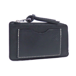 Loewe coin case, card holder, black, leather, purse, L-shaped, for women, men, and unisex