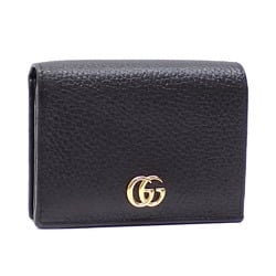Gucci GG Marmont Bi-fold Wallet for Women, Black Leather 456126
