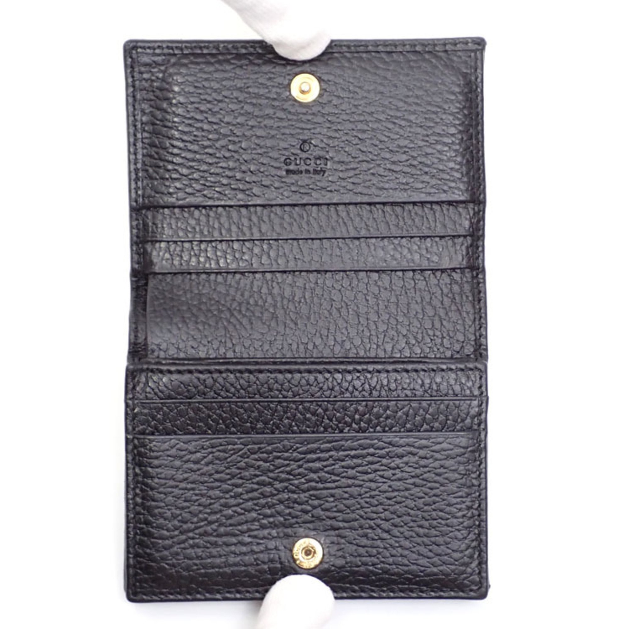 Gucci GG Marmont Bi-fold Wallet for Women, Black Leather 456126